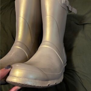 Hunter Women's Tall Rain boots- Pearl